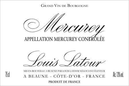 Mercurey Rouge 2020 - Maison Louis Latour